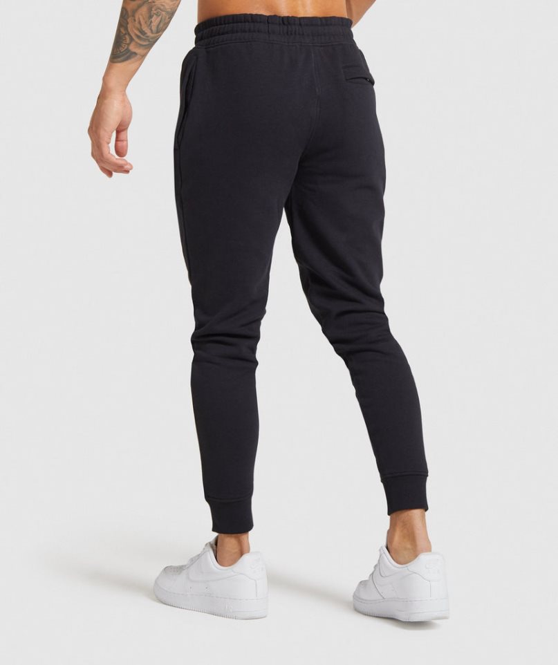 Men's Gymshark Crest Jogger Black | CA 7A8635